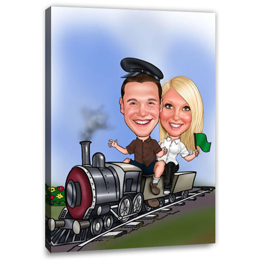 Bild von   erstellung karikatur eisenbahnjpg | fotogeschenkideende 🎀 Geschenke mit eigenem Foto Motiv o Text