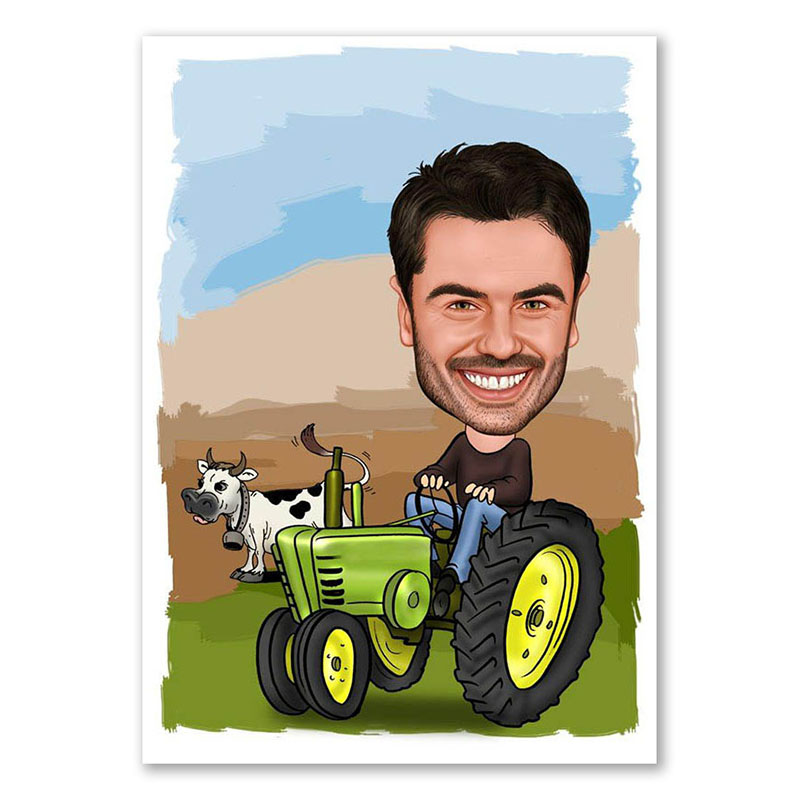 Bild von   erstellung karikatur traktorjpg | fotogeschenkideende 🎀 Geschenke mit eigenem Foto Motiv o Text