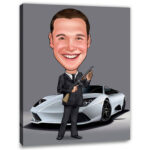 Bild von   erstellung karikatur agent cajpg | fotogeschenkideende 🎀 Geschenke mit eigenem Foto Motiv o Text