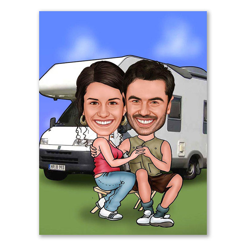 Bild von   erstellung karikatur camping mjpg | fotogeschenkideende 🎀 Geschenke mit eigenem Foto Motiv o Text