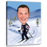 Bild von   erstellung karikatur skifahrenjpg | fotogeschenkideende 🎀 Geschenke mit eigenem Foto Motiv o Text