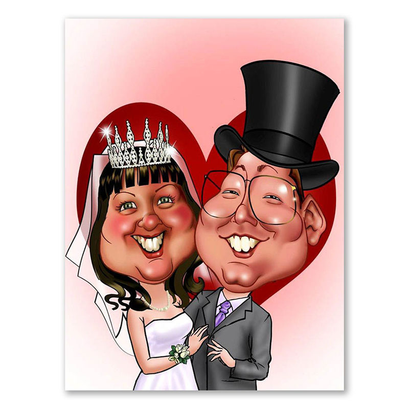 Bild von   erstellung karikatur hochzeitjpg | fotogeschenkideende 🎀 Geschenke mit eigenem Foto Motiv o Text