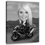 Bild von   erstellung karikatur motorradjpg | fotogeschenkideende 🎀 Geschenke mit eigenem Foto Motiv o Text