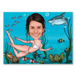 Bild von   erstellung karikatur wassernixjpg | fotogeschenkideende 🎀 Geschenke mit eigenem Foto Motiv o Text