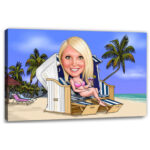 Bild von   erstellung karikatur im strandjpg | fotogeschenkideende 🎀 Geschenke mit eigenem Foto Motiv o Text