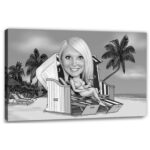 Bild von   erstellung karikatur im strandjpg | fotogeschenkideende 🎀 Geschenke mit eigenem Foto Motiv o Text