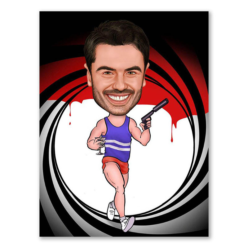 Bild von   erstellung karikatur sportlerjpg | fotogeschenkideende 🎀 Geschenke mit eigenem Foto Motiv o Text