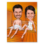 Bild von   erstellung karikatur sauna cajpg | fotogeschenkideende 🎀 Geschenke mit eigenem Foto Motiv o Text