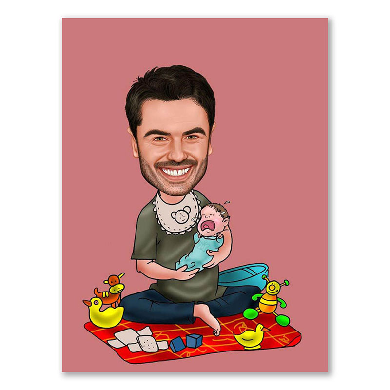 Bild von   erstellung karikatur papa cajpg | fotogeschenkideende 🎀 Geschenke mit eigenem Foto Motiv o Text