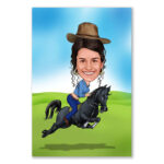 Bild von   erstellung karikatur horse ridjpg | fotogeschenkideende 🎀 Geschenke mit eigenem Foto Motiv o Text
