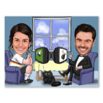 Bild von   erstellung karikatur zuhausejpg | fotogeschenkideende 🎀 Geschenke mit eigenem Foto Motiv o Text