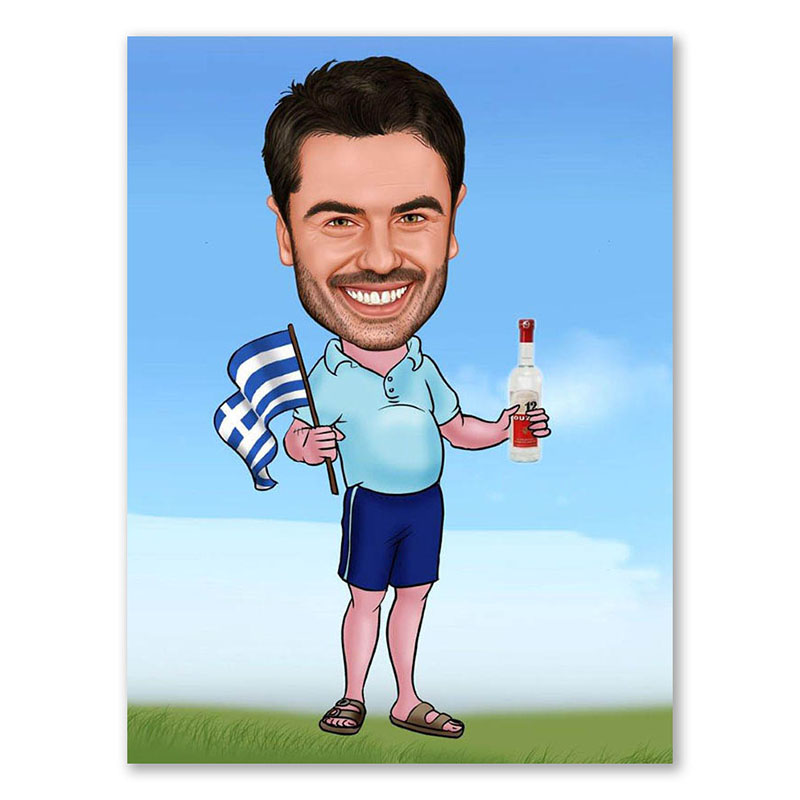Bild von   erstellung karikatur griechenljpg | fotogeschenkideende 🎀 Geschenke mit eigenem Foto Motiv o Text