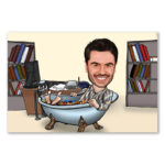 Bild von   erstellung karikatur badewannejpg | fotogeschenkideende 🎀 Geschenke mit eigenem Foto Motiv o Text