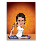 Bild von   erstellung karikatur yoga cajpg | fotogeschenkideende 🎀 Geschenke mit eigenem Foto Motiv o Text