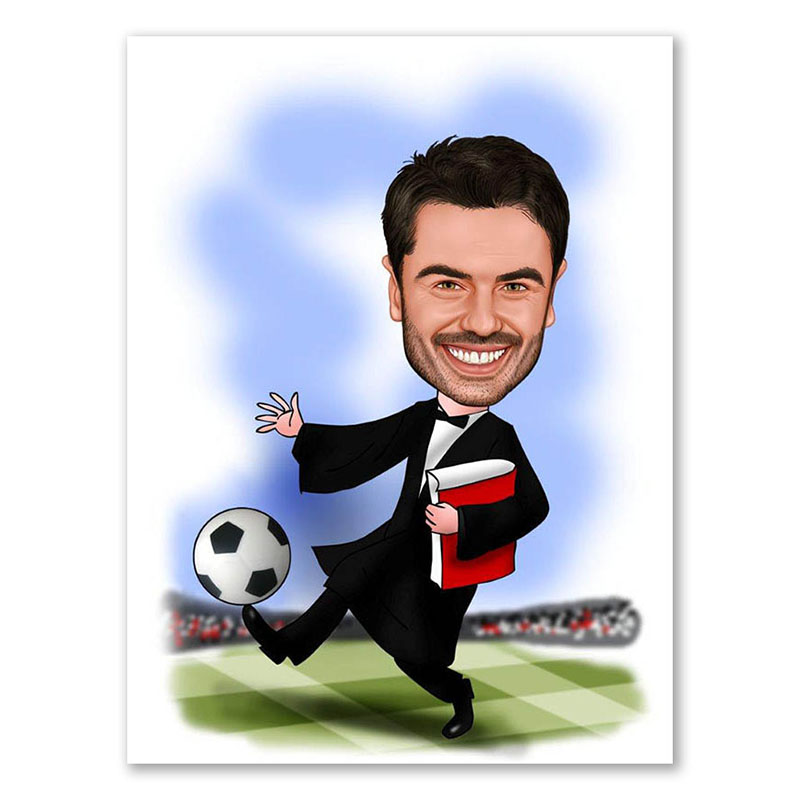 Bild von   erstellung karikatur kicker akjpg | fotogeschenkideende 🎀 Geschenke mit eigenem Foto Motiv o Text