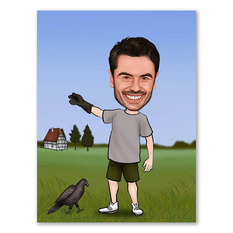 Bild von   erstellung karikatur falknerjpg | fotogeschenkideende 🎀 Geschenke mit eigenem Foto Motiv o Text