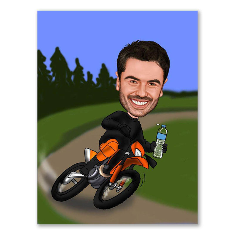 Bild von   erstellung karikatur moto crosjpg | fotogeschenkideende 🎀 Geschenke mit eigenem Foto Motiv o Text