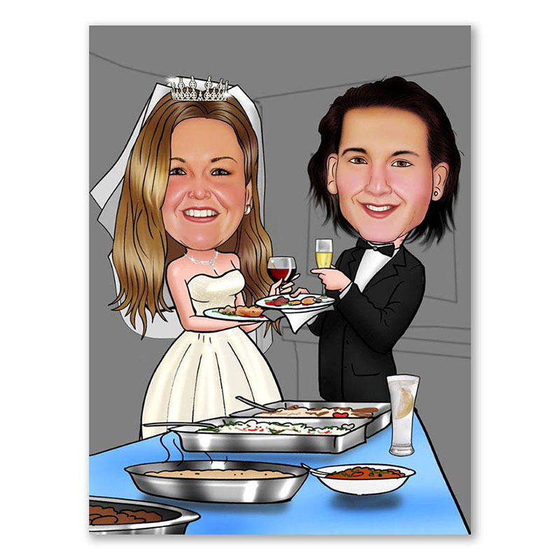 Bild von   erstellung karikatur am hochzejpg | fotogeschenkideende 🎀 Geschenke mit eigenem Foto Motiv o Text