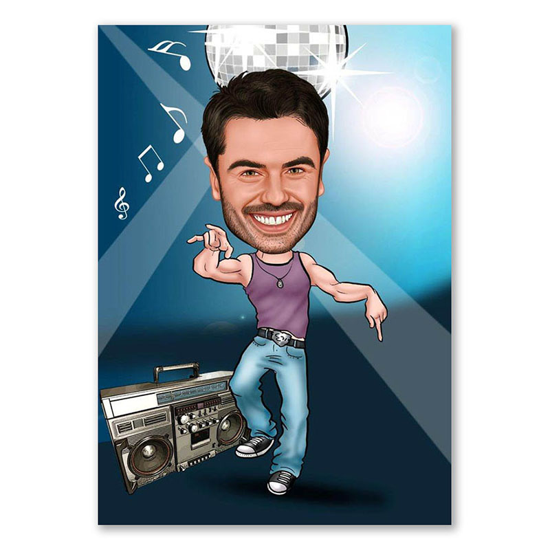 Bild von   erstellung karikatur hip hop rjpg | fotogeschenkideende 🎀 Geschenke mit eigenem Foto Motiv o Text