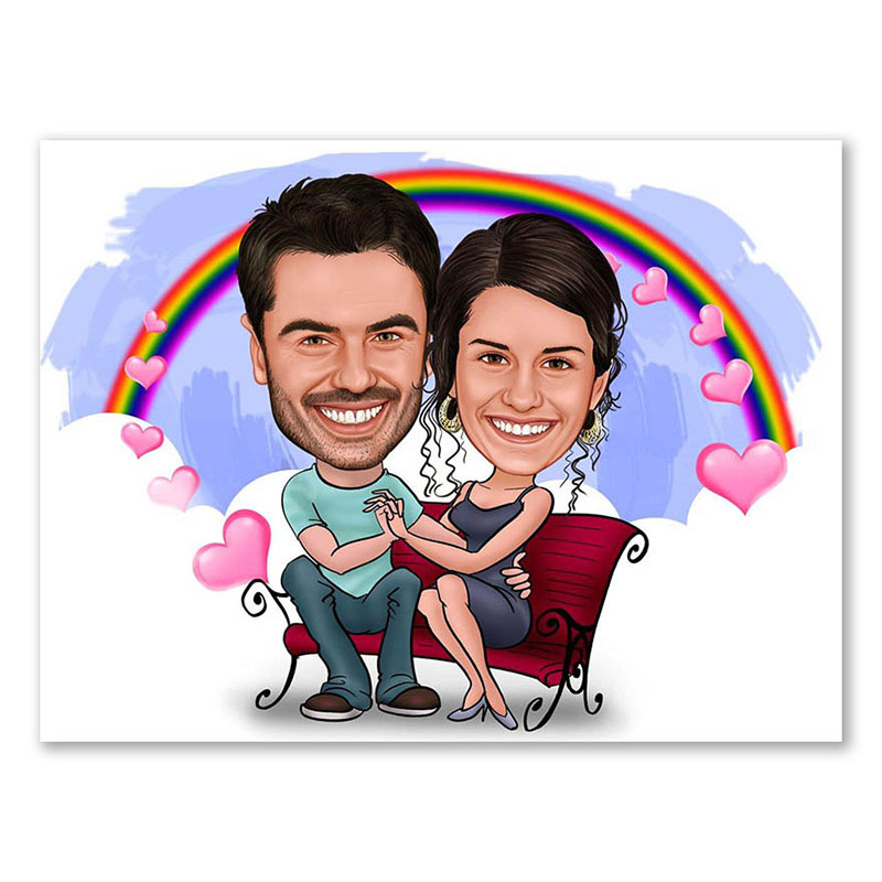 Bild von   erstellung karikatur regenbogejpg | fotogeschenkideende 🎀 Geschenke mit eigenem Foto Motiv o Text