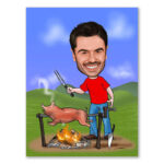 Bild von   erstellung karikatur grillen ijpg | fotogeschenkideende 🎀 Geschenke mit eigenem Foto Motiv o Text