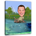 Bild von   erstellung karikatur angler cjpg | fotogeschenkideende 🎀 Geschenke mit eigenem Foto Motiv o Text
