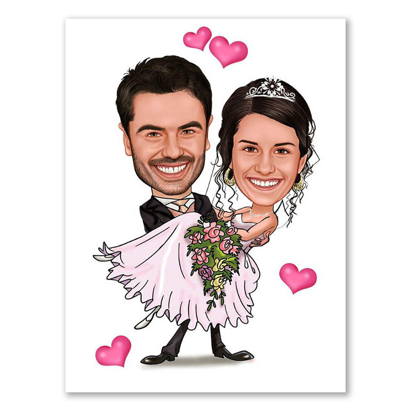 Bild von   erstellung karikatur hochzeitsjpg | fotogeschenkideende 🎀 Geschenke mit eigenem Foto Motiv o Text