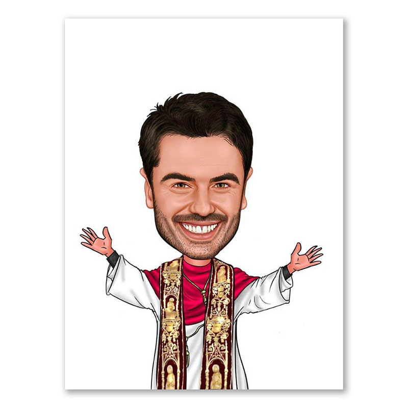 Bild von   erstellung karikatur pfarrerjpg | fotogeschenkideende 🎀 Geschenke mit eigenem Foto Motiv o Text