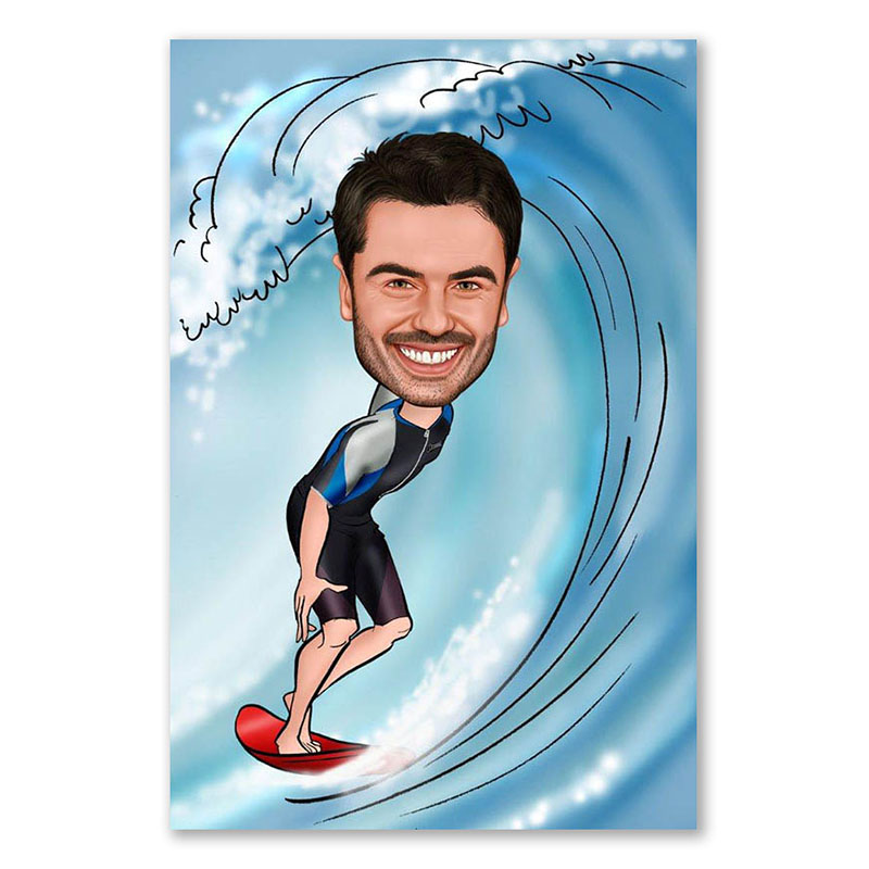Bild von   erstellung karikatur wellenreijpg | fotogeschenkideende 🎀 Geschenke mit eigenem Foto Motiv o Text