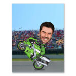 Bild von   erstellung karikatur motorsporjpg | fotogeschenkideende 🎀 Geschenke mit eigenem Foto Motiv o Text