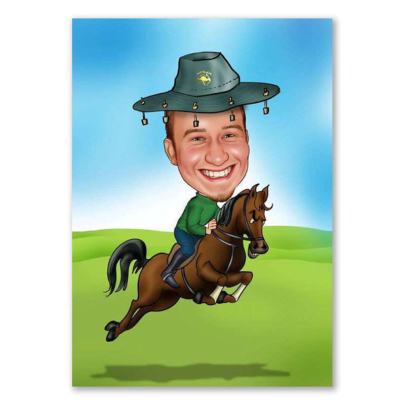 Bild von   erstellung karikatur cowboy rajpg | fotogeschenkideende 🎀 Geschenke mit eigenem Foto Motiv o Text