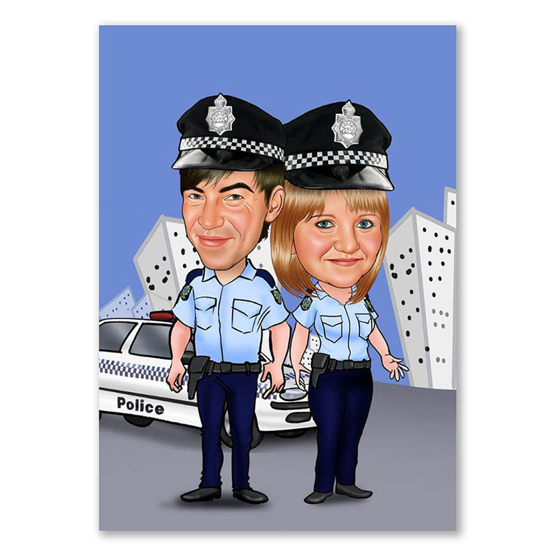 Bild von   erstellung karikatur police ofjpg | fotogeschenkideende 🎀 Geschenke mit eigenem Foto Motiv o Text