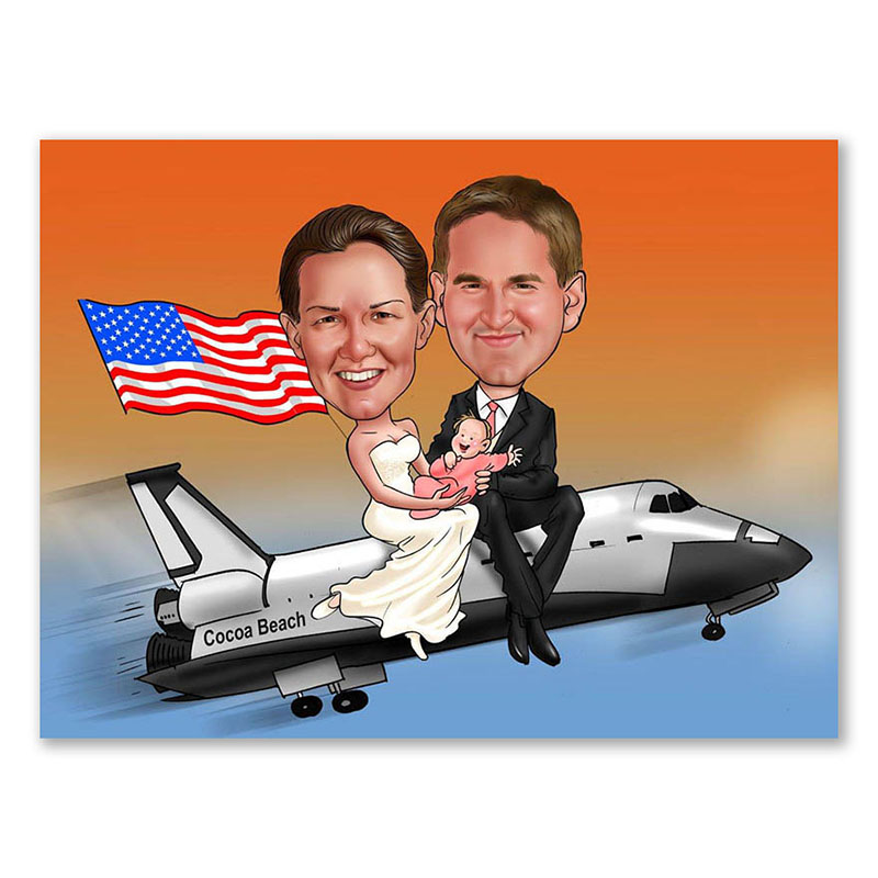 Bild von   erstellung karikatur raumfahrtjpg | fotogeschenkideende 🎀 Geschenke mit eigenem Foto Motiv o Text