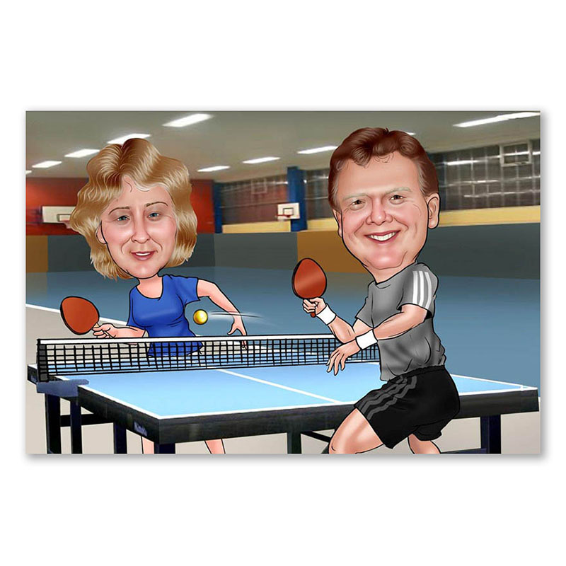 Bild von   erstellung karikatur tischtennjpg | fotogeschenkideende 🎀 Geschenke mit eigenem Foto Motiv o Text