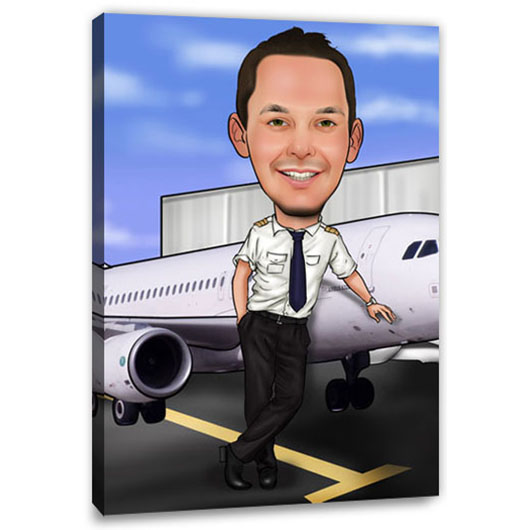 Bild von   erstellung karikatur pilot cajpg | fotogeschenkideende 🎀 Geschenke mit eigenem Foto Motiv o Text