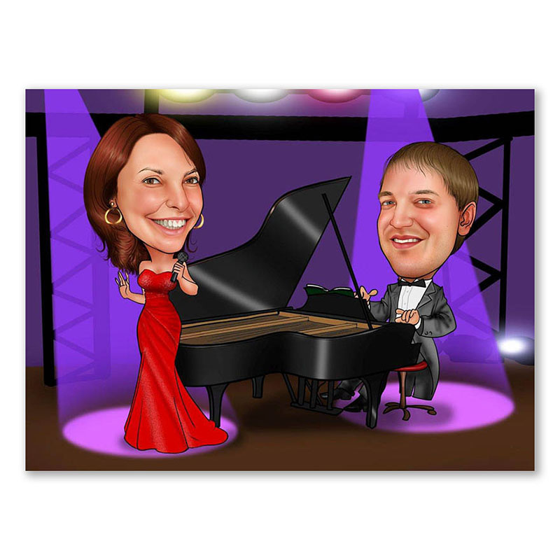 Bild von   erstellung karikatur am klaviejpg | fotogeschenkideende 🎀 Geschenke mit eigenem Foto Motiv o Text