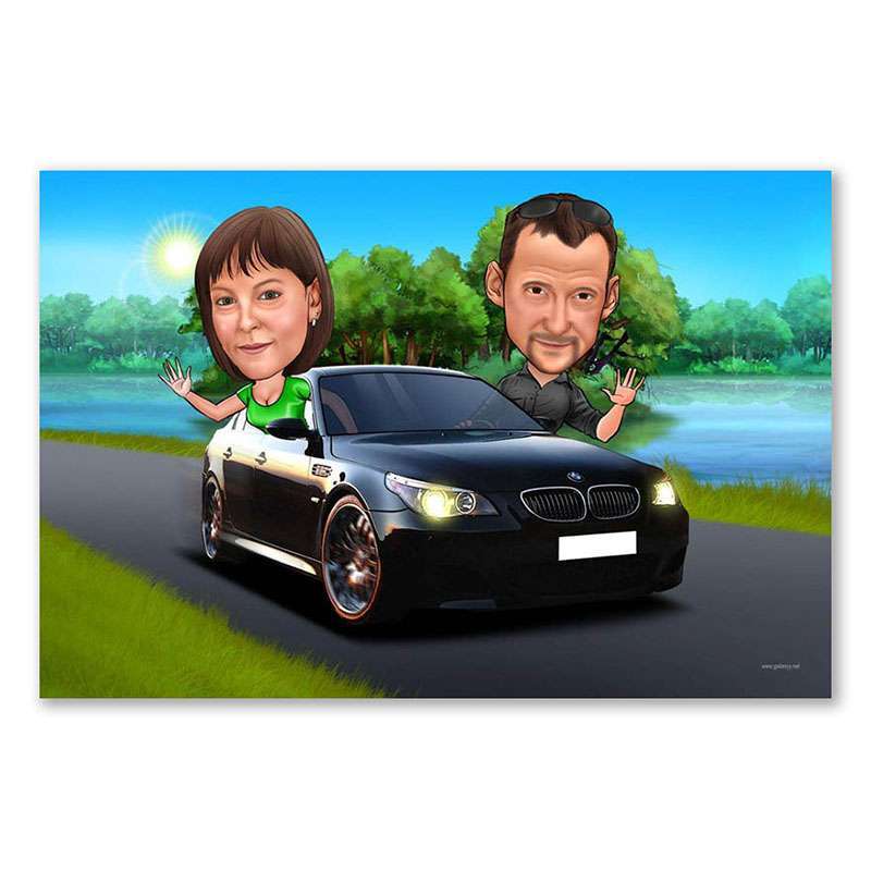 Bild von   erstellung karikatur im cabriojpg | fotogeschenkideende 🎀 Geschenke mit eigenem Foto Motiv o Text