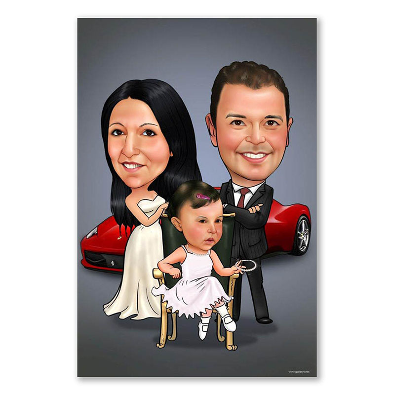 Bild von   erstellung karikatur familienjpg | fotogeschenkideende 🎀 Geschenke mit eigenem Foto Motiv o Text