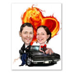 Bild von   erstellung karikatur hochzeitsjpg | fotogeschenkideende 🎀 Geschenke mit eigenem Foto Motiv o Text