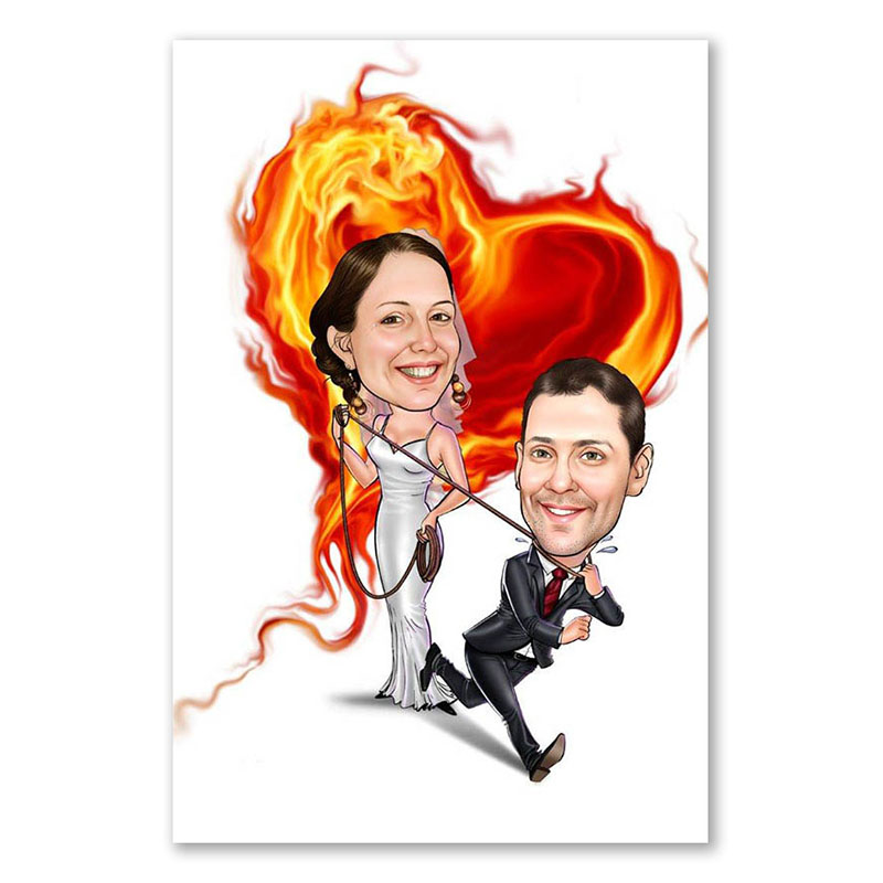 Bild von   erstellung karikatur hochzeitsjpg | fotogeschenkideende 🎀 Geschenke mit eigenem Foto Motiv o Text