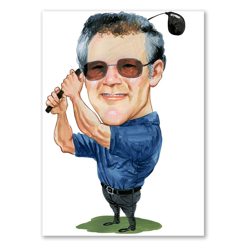 Bild von   erstellung karikatur golfer mijpg | fotogeschenkideende 🎀 Geschenke mit eigenem Foto Motiv o Text