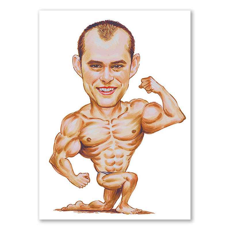 Bild von   erstellung karikatur bodybildejpg | fotogeschenkideende 🎀 Geschenke mit eigenem Foto Motiv o Text
