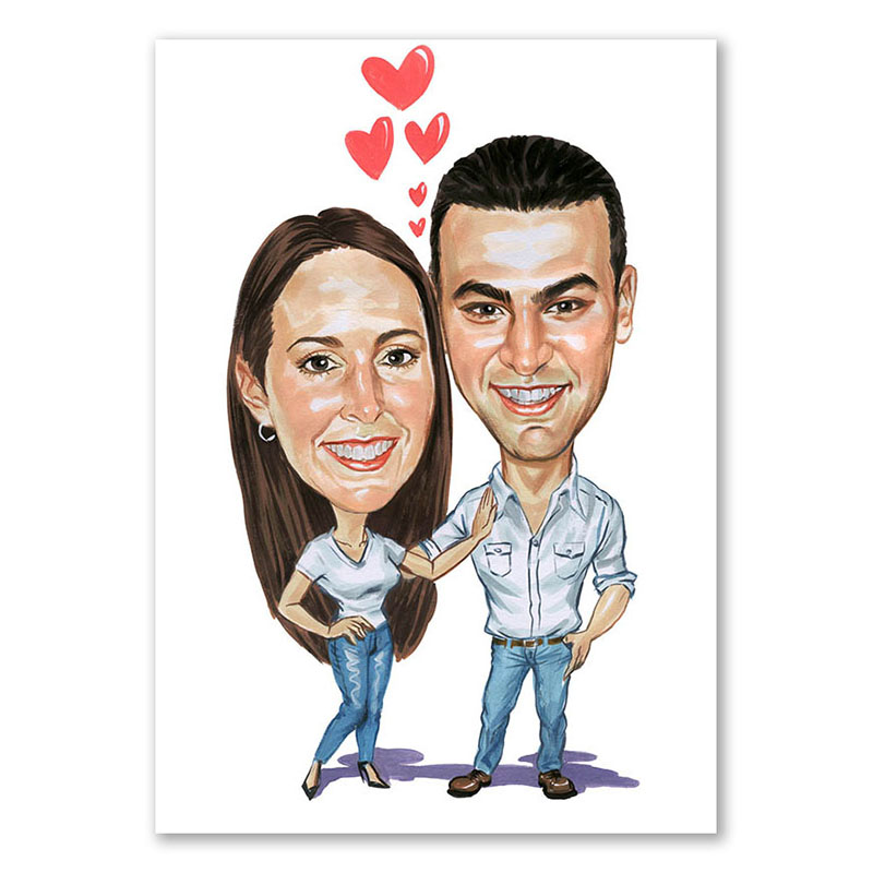 Bild von   erstellung karikatur wir zweijpg | fotogeschenkideende 🎀 Geschenke mit eigenem Foto Motiv o Text