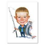 Bild von   erstellung karikatur angler jujpg | fotogeschenkideende 🎀 Geschenke mit eigenem Foto Motiv o Text