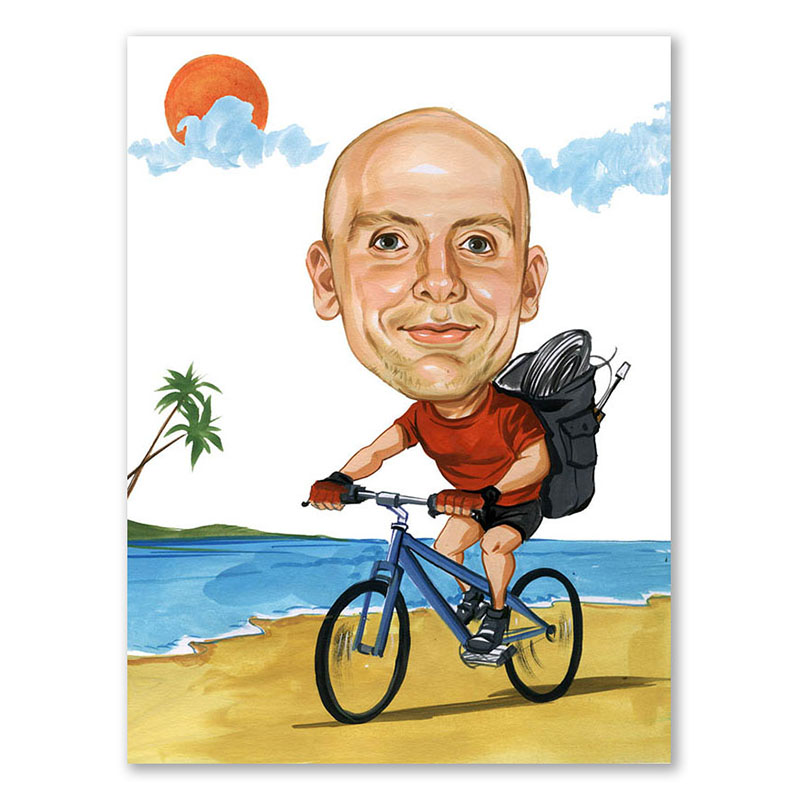 Bild von   erstellung karikatur biker amjpg | fotogeschenkideende 🎀 Geschenke mit eigenem Foto Motiv o Text