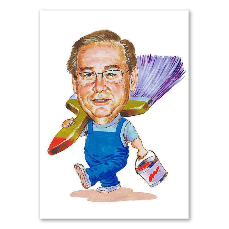 Bild von   erstellung karikatur heimwerkejpg | fotogeschenkideende 🎀 Geschenke mit eigenem Foto Motiv o Text