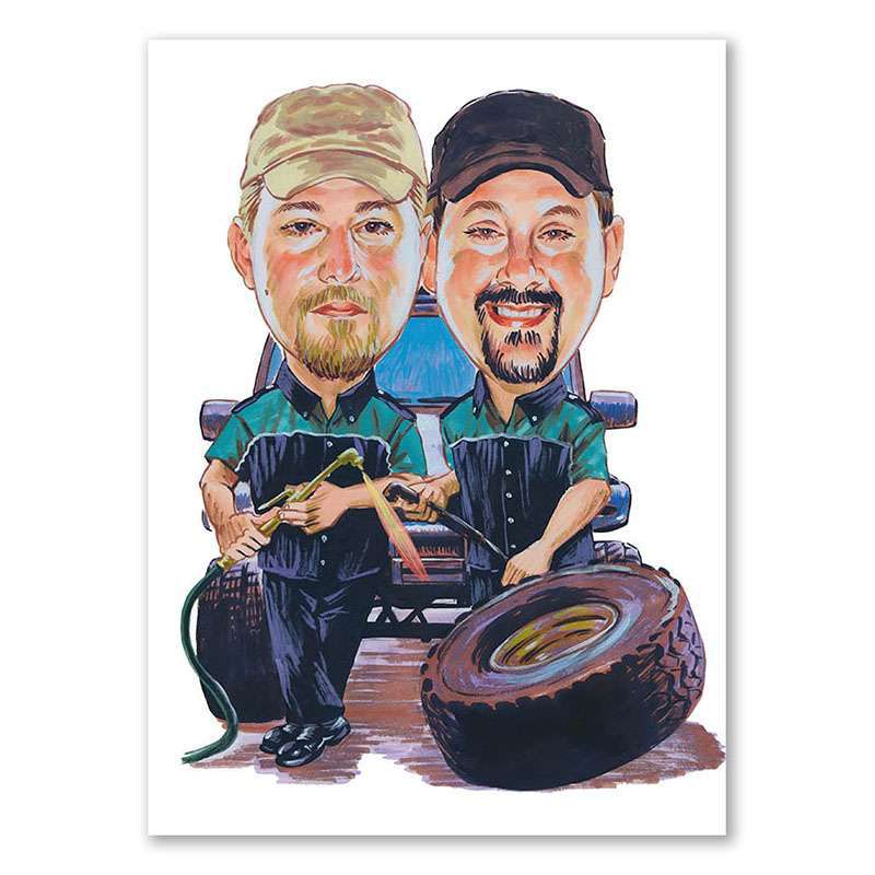 Bild von   erstellung karikatur mechanikejpg | fotogeschenkideende 🎀 Geschenke mit eigenem Foto Motiv o Text