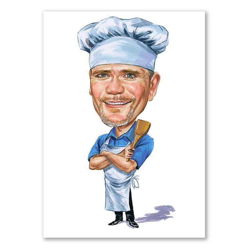 Bild von   erstellung karikatur kochportrjpg | fotogeschenkideende 🎀 Geschenke mit eigenem Foto Motiv o Text
