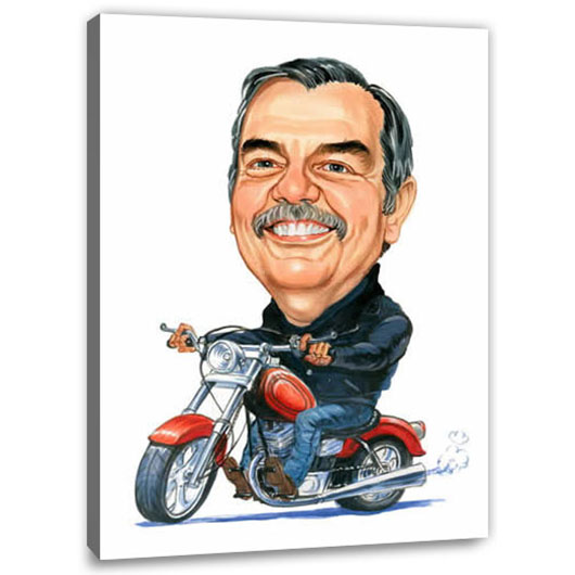 Bild von   erstellung karikatur motorradjpg | fotogeschenkideende 🎀 Geschenke mit eigenem Foto Motiv o Text