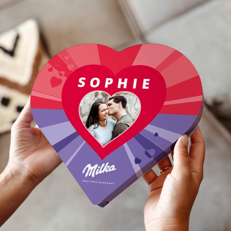Bild von   milka herz mit name und fotojpg | fotogeschenkideende 🎀 Geschenke mit eigenem Foto Motiv o Text